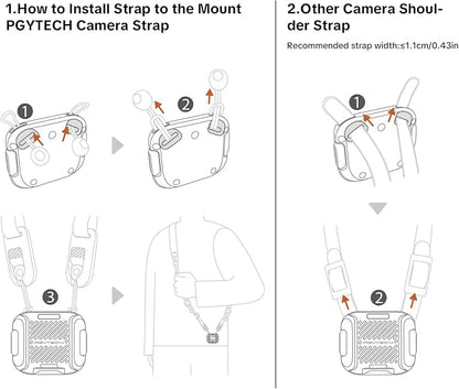 PGYTECH Camera Shoulder Strap Mount Quick Release Clamp, Aluminum Alloy QR - Image 6