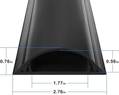 Cord Cover Floor 68in, Large Capacity Floor Cable Cover, Hard PVC Cord Hider - Image 8
