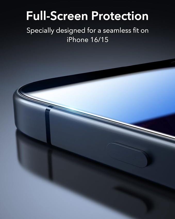 ESR 3 Pack 9H+ Glass for iPhone 16/ iPhone 15 Privacy Screen Protector - Image 7
