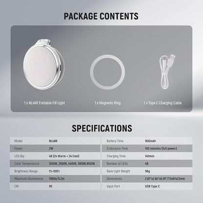 NEEWER Basics Magnetic LED Selfie Light Compatible - Image 9