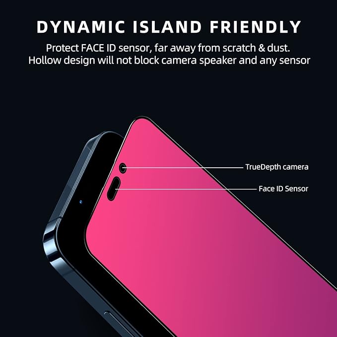 EGKimBa for iPhone 16 Plus Privacy Screen Protector, Gradient Color, Bubble Free - Image 6