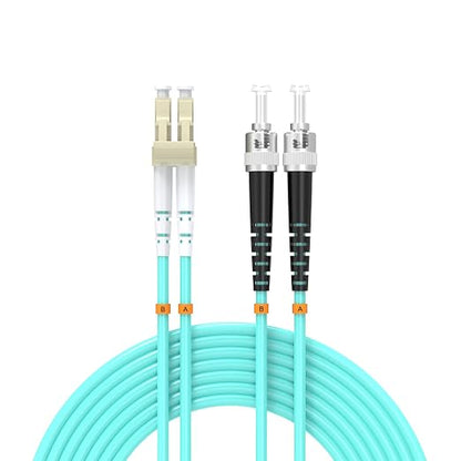 LC/UPC to ST/UPC Fiber Patch Cable OM3 49/15meters, 10Gb/Gigabit MultiMode by Buacoz