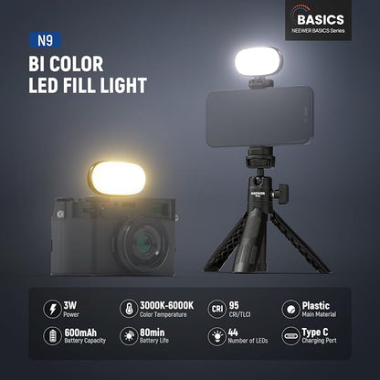 NEEWER Basics Portable Selfie Light, 3W Clip on Phone Small LED Cold Shoe - Image 2