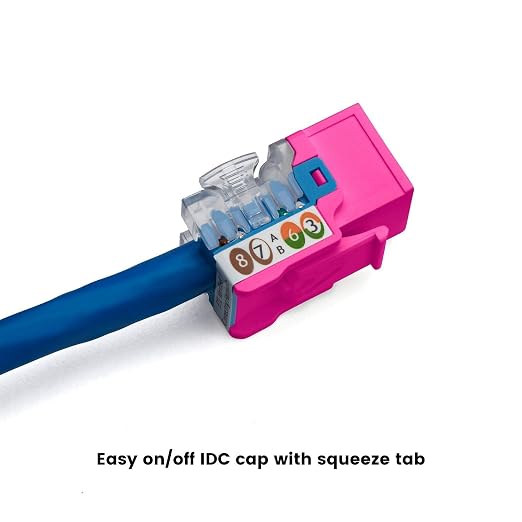 trueCABLE Cat6A Keystone Jack, Unshielded, 90 Degree Punch-Down, UL Listed - Image 5