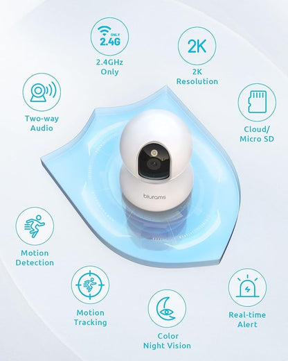 blurams Indoor Cameras for Home Security, 2K Pet Camera - Image 2