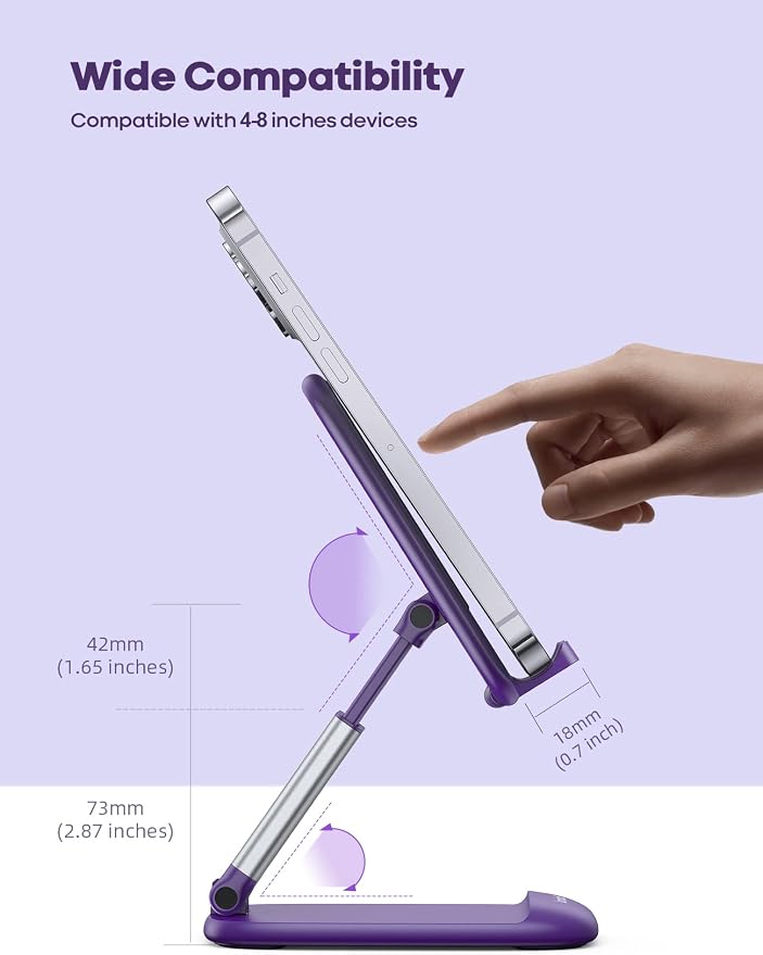 Lamicall Purple Phone Stand for Desk - Image 5
