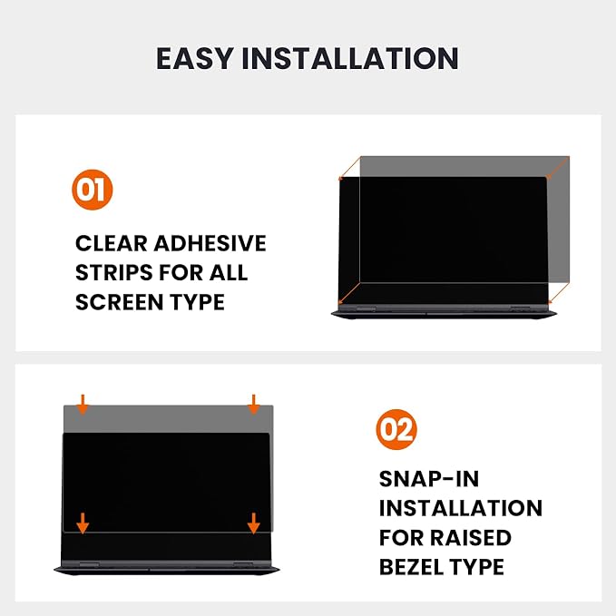 HD Laptop Privacy Screen 14 inch, Upgraded Laptop Privacy Screen - Image 7