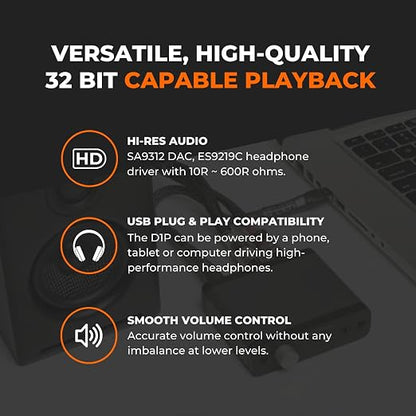 Audioengine D1P 32 Bit Portable Headphone Amplifier - Image 9