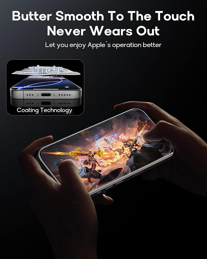3 Pack for iPhone 14 Plus/iPhone 13 Pro Max Tempered Glass Screen Protector:9H+ - Image 7