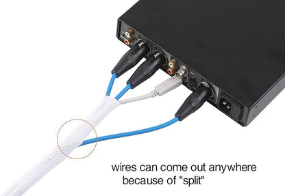 Alex Tech 10ft - 1 inch Cord Protector Wire Loom Tubing Cable Sleeve Split - Image 3