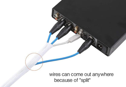 Alex Tech 25ft - 1/2 inch Cord Protector Wire Loom Tubing Cable Sleeve Split - Image 3