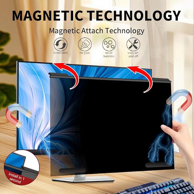 Magnetic Hanging Computer Privacy Screen Filter - Image 3