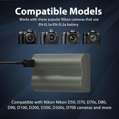 LP EN-EL3e, EL3 Battery, 2600 mAh Battery Compatible - Image 4