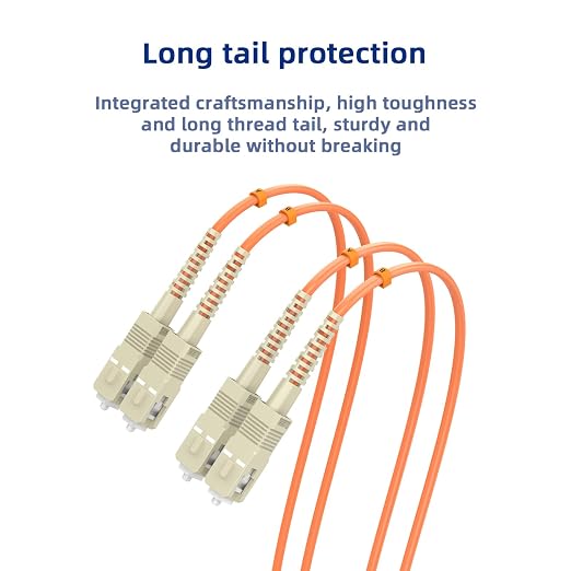 OM1 SC/UPC to SC/UPC Fiber Patch Cable 5M/16.4FT Multimode Duplex 62.5/125μm - Image 5