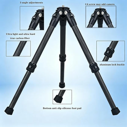 Lightweight Carbon Fiber Mini Tripod, 7/10.5 Inches Sturdy Desktop Tripod - Image 2