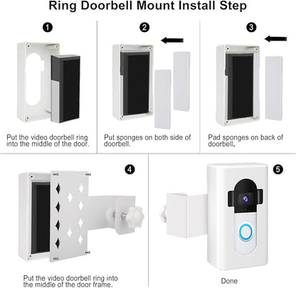 Anti-Theft Video Doorbell Door Mount, Doorbell No-Drill Mount Fit - Image 8