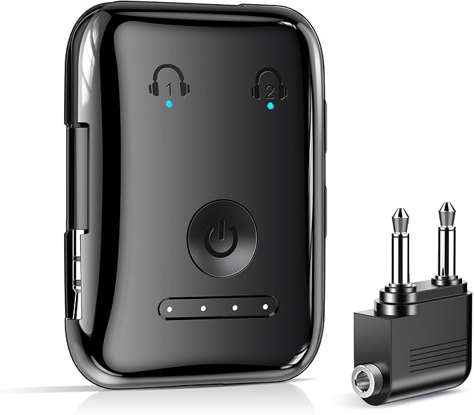 Premium Bluetooth 5.4 Transmitter, Airplane Wireless Adapter, Supports 2 by YFYYFMakeyourlifesmart