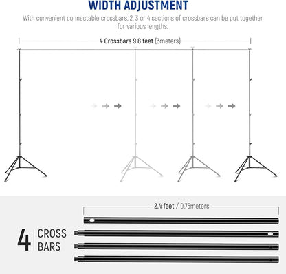NEEWER 8.5x10ft Adjustable Backdrop Stand Kit, Photography Background Support - Image 6