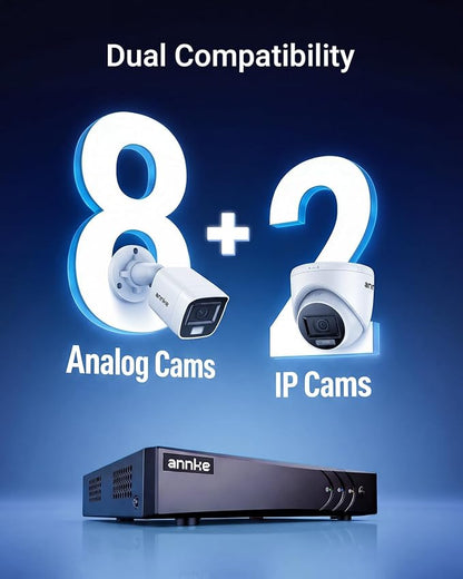 ANNKE 3K Lite 8CH Digital Video Recorder, H.265+ Hybrid 5-in-1 DVR - Image 3