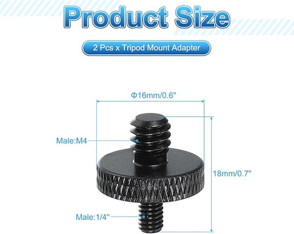 PATIKIL Tripod Screw Adapter 1/4" Male to M4 Male, 18 mm - Image 2