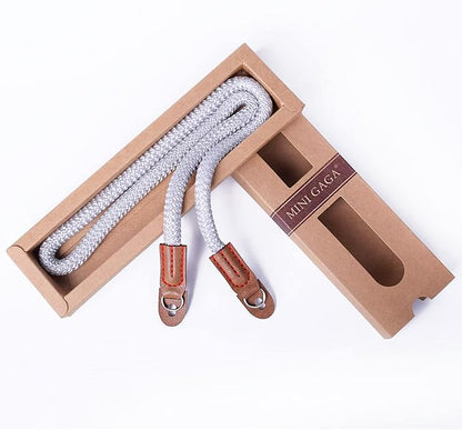 DOROM Vintage Handmade Cotton Leather Rope Camera Neck Strap - Image 3