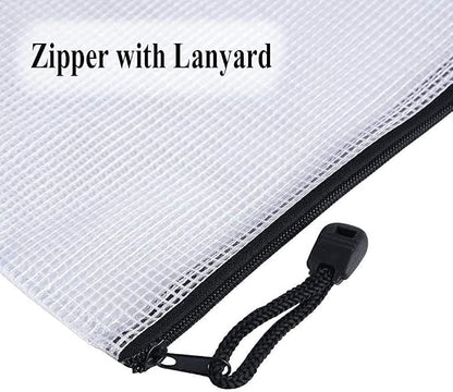 Plastic Mesh Zipper Pouch Document Folders Bag Zip File Bags - Image 9