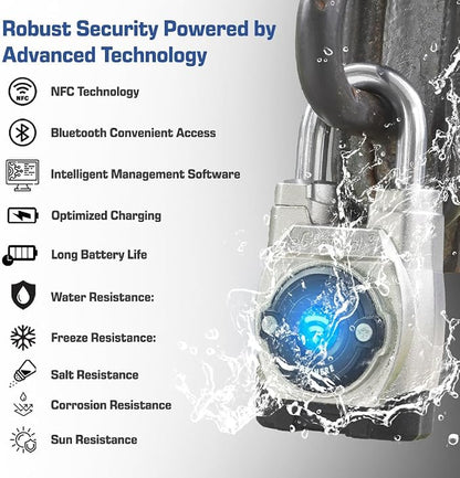 5th GEN Outdoor Smart Padlock – Keyless Bluetooth & NFC Lock, Heavy-Duty - Image 6