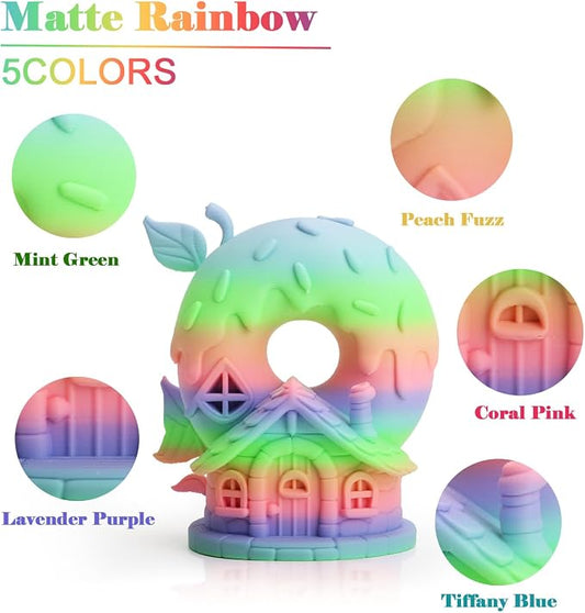 LOVOON Rainbow Gradient 3D Printing PLA Filament 1.75mm Color Shift by Length - Image 2