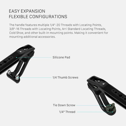 Tilta Xeno Top Handle for Filmmakers & Cameras- Black | Aluminum Alloy and - Image 7