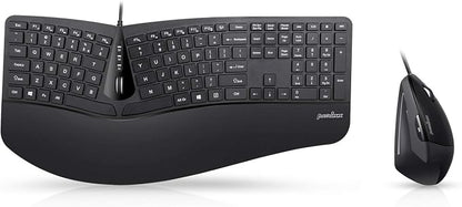 Perixx Periduo-505, Wired USB Ergonomic Split Keyboard and Vertical Mouse Combo by PerixxComputerGmbH