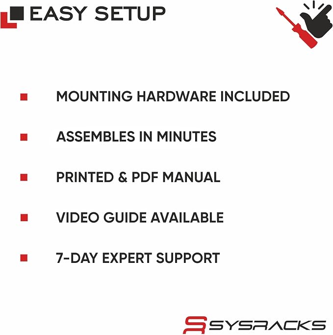 18U Wall Mount Server Rack Cabinet 24” Deep, 19” Network & AV Enclosure - Image 7