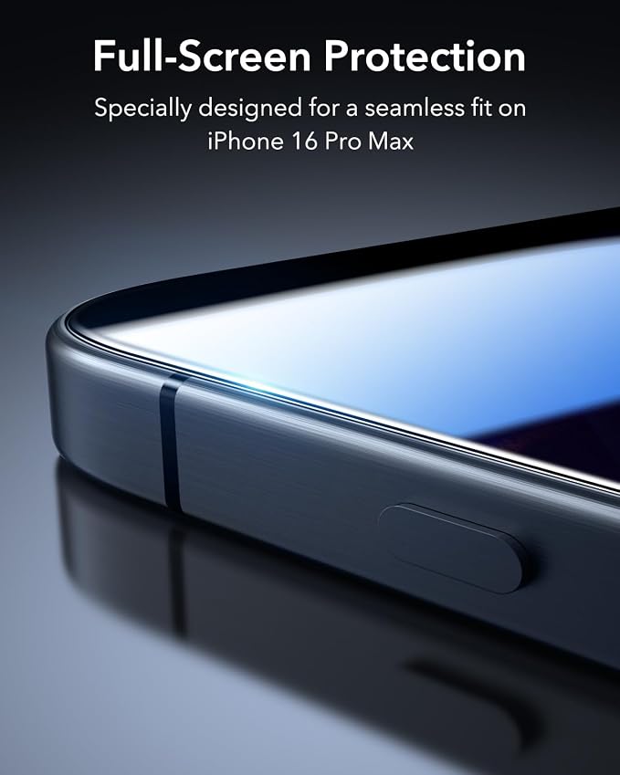 ESR 3 Pack 9H+ Glass for iPhone 16 Pro Max Privacy Screen Protector, Armorite - Image 7