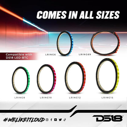 DS18 LRING15 15” RGB LED Speaker Ring – Waterproof Multi-Color LED Light Ring - Image 4