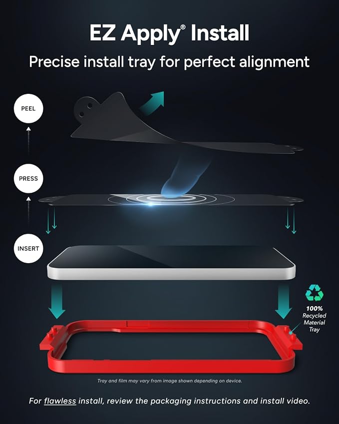 ZAGG InvisibleShield Glass Elite Anti-Glare iPhone 15 Pro Screen Protector - Image 5