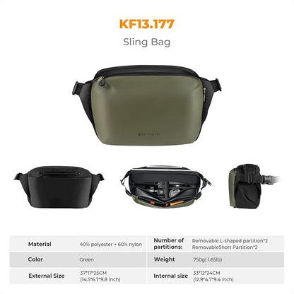 K&F CONCEPT Camera Sling Bag Crossbody Bag Waterproof Camera Shoulder Backpack - Image 7