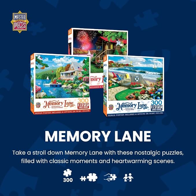 MasterPieces - 300 Piece Jigsaw Puzzle, Large EZ Grip Shapes, Rolling Pastures - Image 2