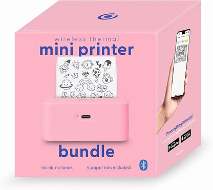 Mini Portable Thermal Printer, 200 Dpi Monochrome Label, Receipt and Image - Image 2