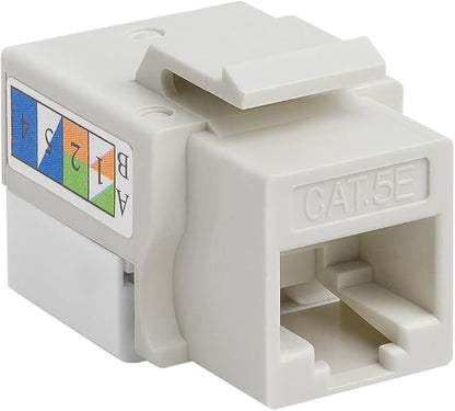 Cmple - 10 Pack Cat5e Keystone Jack Insert Punch Down RJ45 Connectors RJ45 - Image 4