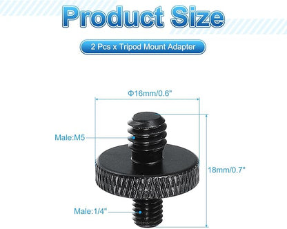 PATIKIL Tripod Screw Adapter 1/4" Male to M5 Male, 18 mm - Image 2