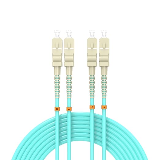 Fiber Patch Cable 131ft/40meters SC/UPC to SC/UPC OM3 10Gb/Gigabit MultiMode by Buacoz