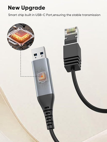 CableCreation USB to Ethernet Cable 6.6FT, USB to RJ45 Internet LAN Network - Image 4