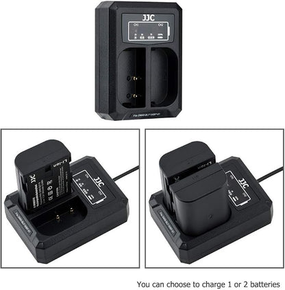 JJC DMW-BLF19 & DMW-BLK22 Battery Charger USB Dual Slot - Image 3