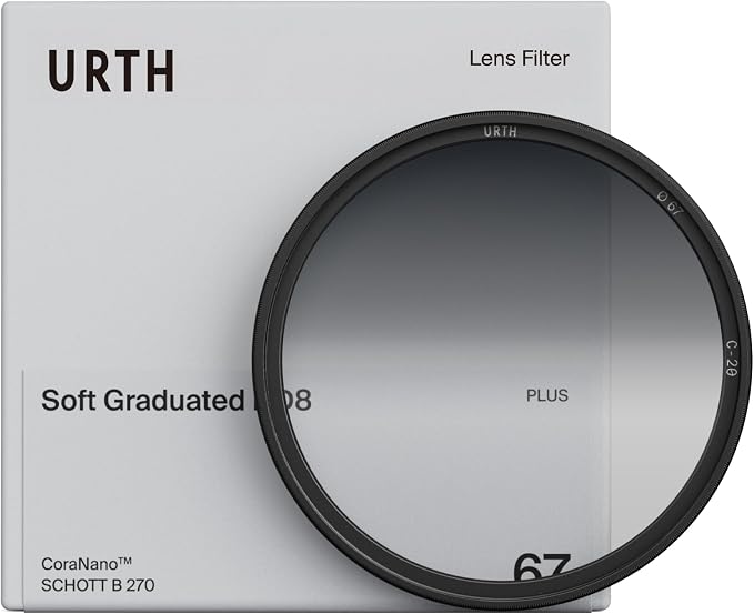 Urth 72mm Soft Graduated ND8 Lens Filter — 3-Stop, HD Optical Glass 20-Layer by Urth