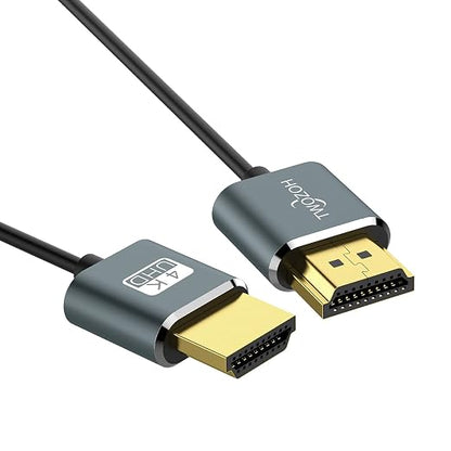 Twozoh Flexible & Slim HDMI Cable 1.6FT 2 Pack, Ultra Thin HDMI Cord Supports - Image 7