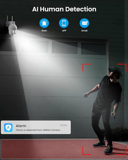 ANRAN 2K Solar Security Camera Outdoor Wireless, WiFi Camera Battery-Powered - Image 6