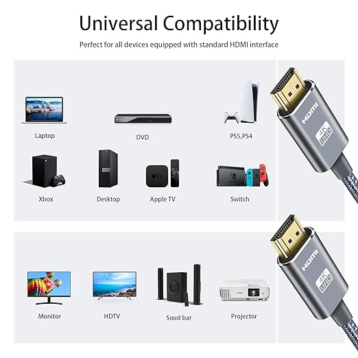 LEADSTAR HDMI Cable 4K 30 ft / 9m, High Speed HDMI 2.0 Cord Braided | 4K@60Hz - Image 6