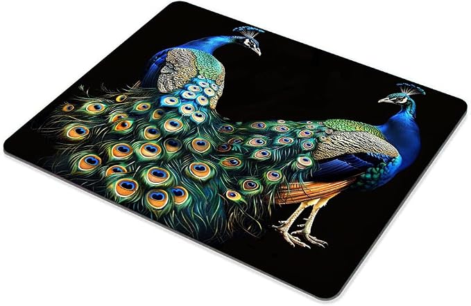 Square Mouse Pad Beautiful Peacock - Image 5