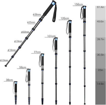 Koolehaoda 6-Section Monopod Compact Portable Photography Aluminum Alloy Unipod - Image 3