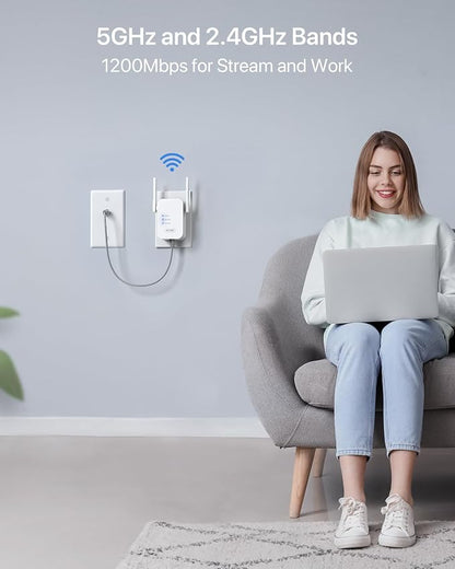 BrosTrend Wireless Access Point Wall Plug AC1200 WiFi Access Point Dual Band - Image 3