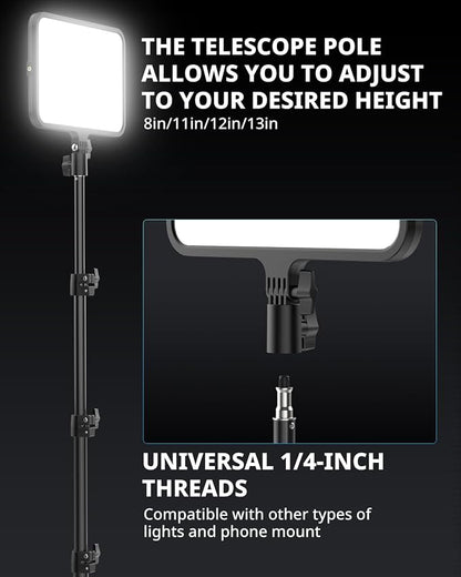 UBeesize 2 Pack LED Video Light Kit, Photography Lighting, Podcast Lighting - Image 6
